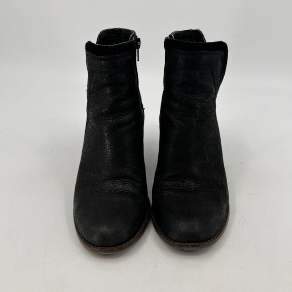 Lucky Brand Black & Brown Leather Wedge Bootie | Size 9 - Picture 4 of 9